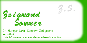 zsigmond sommer business card